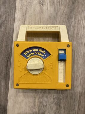 Vintage 1980 Fisher-Price When You Wish Upon A Star Toy Wind-Up Music Box Radio